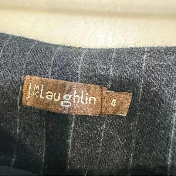 J. McLaughlin woman’s wool dark grey pinstripe dress pants size 4 - Picture 3 of 8